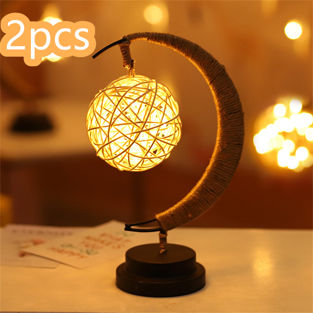 LED Moon & Star Decorative Light – USB and Battery Powered
