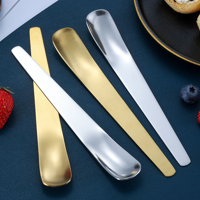 Premium Gold Stainless Steel Dessert Spoon – Coffee Mixer & Ice Cream Spoon
