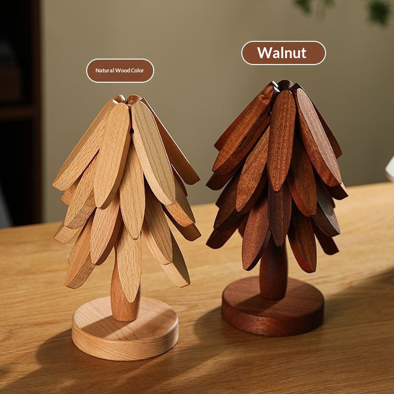 Wooden Tree Trivet – Heat Resistant Table Mat & Pot Insulation Pad