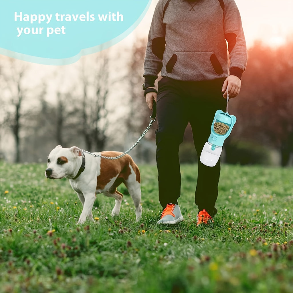 Portable Dog Water Bottle & Food Container – Leak-Proof Travel Dispenser for Pets