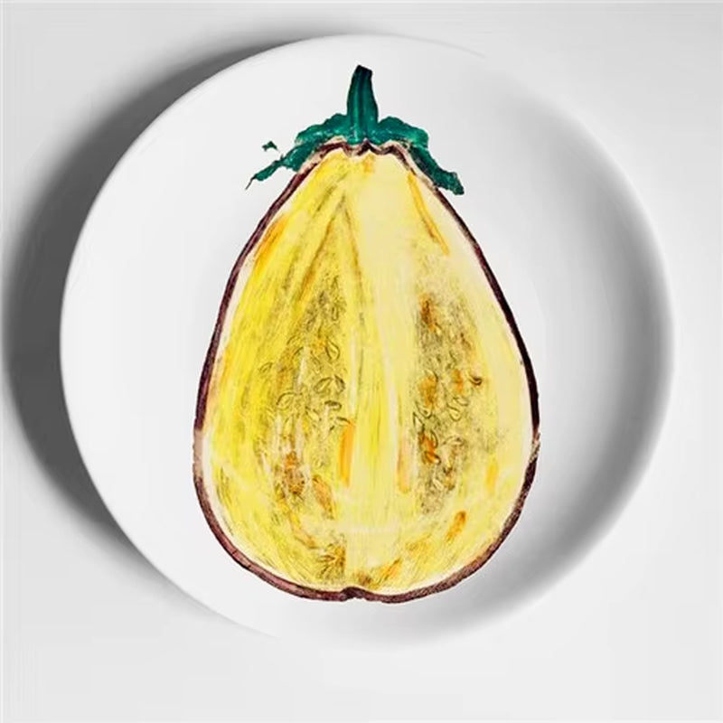 Decorative Fruit & Vegetable Plates with Segmented Design – Colorful Home Décor