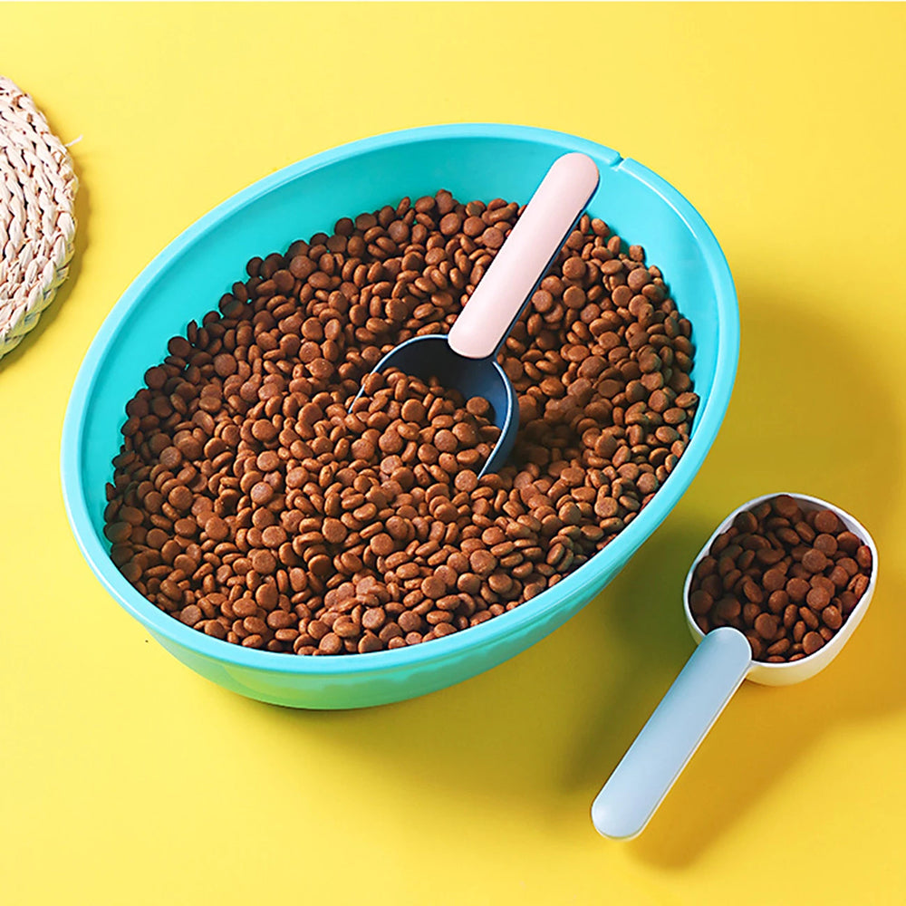 Pet Food Scoop with Bag Clip – 1 Cup Measuring Scoop for Dogs & Cats