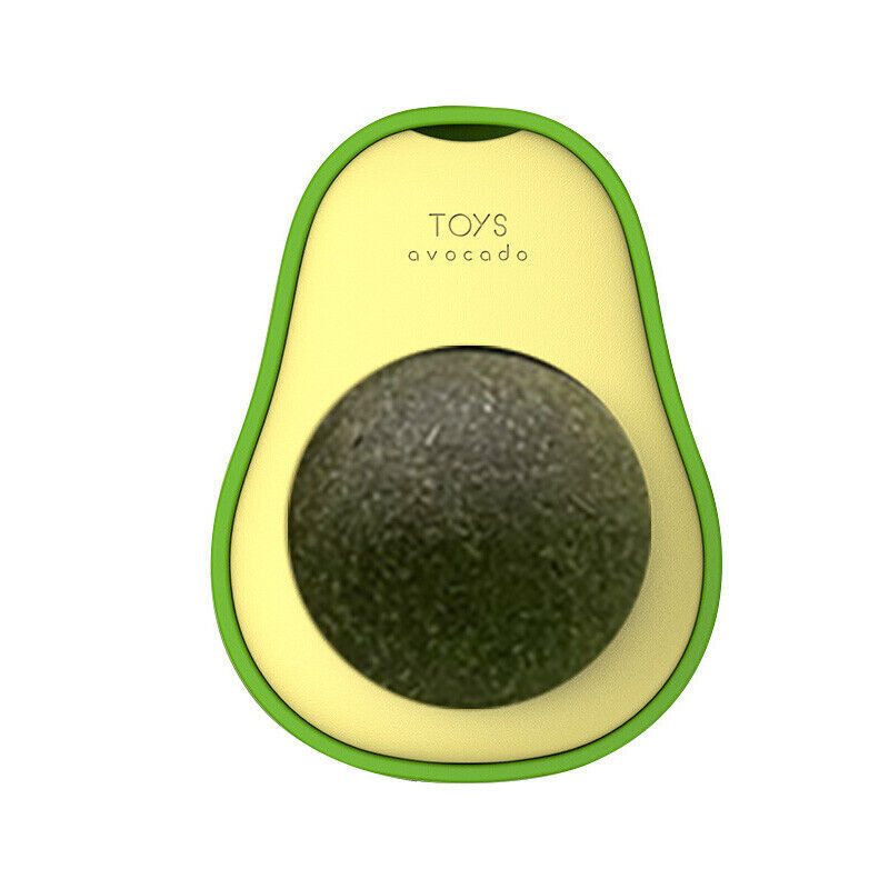 Interactive Avocado Catnip Toy – Mint Ball for Cat Dental Cleaning & Play