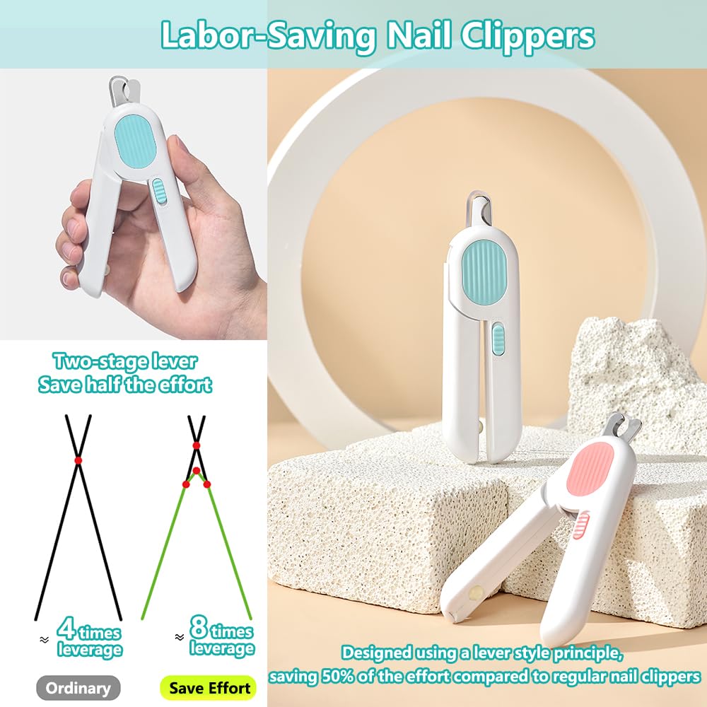 Pet Nail Trimmer with LED Light – Dog & Cat Claw Clippers for Safe Cutting