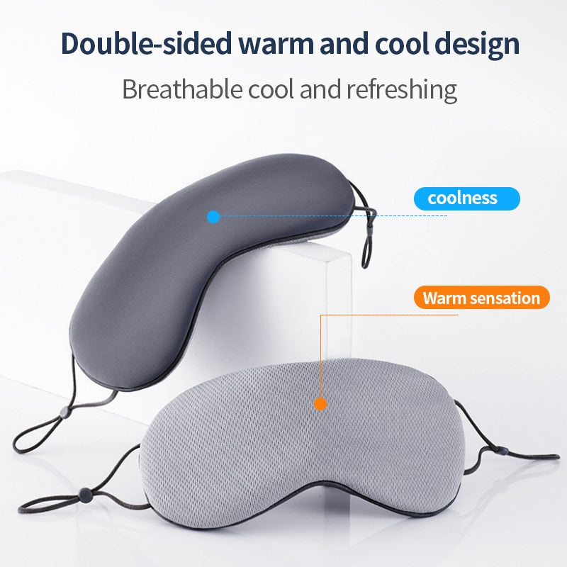 Ice Silk Sleeping Eye Mask – Adjustable Warm & Cool Eye Cover