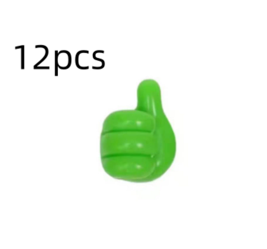 Multifunctional Thumb-Style Wall Clip Holder for Cables and Small Items