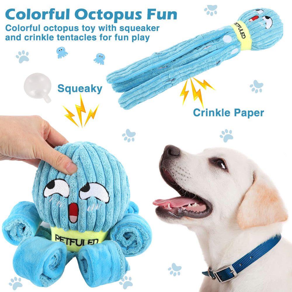 Plush Octopus Snuffle Dog Puzzle Toy
