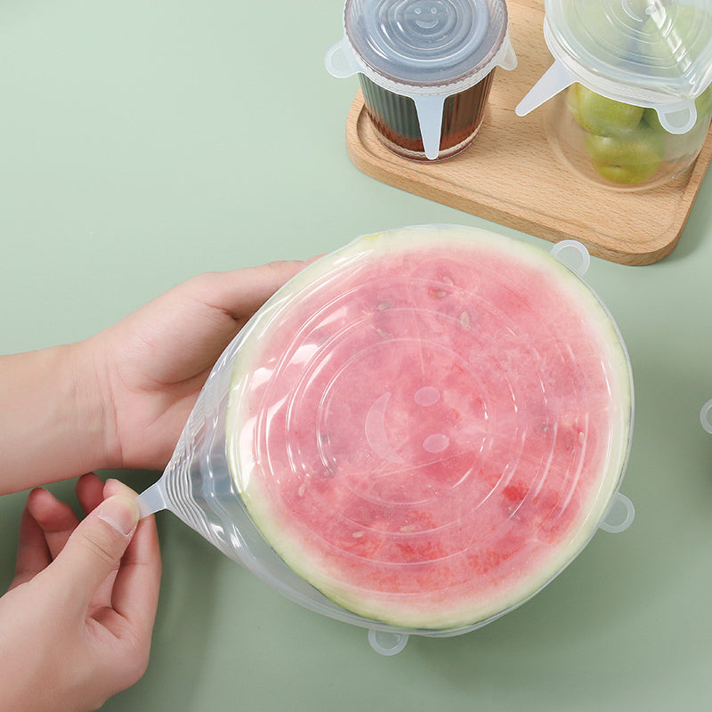 Premium Silicone Stretch Lid Set (6PCS) – Reusable Fresh-Keeping Kitchen Covers