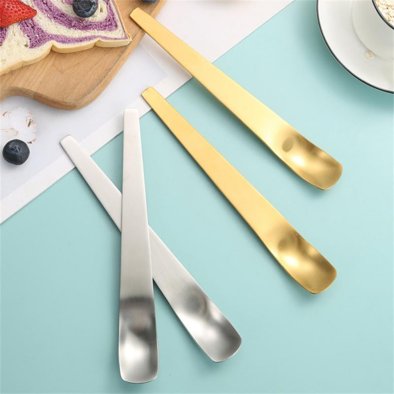 Premium Gold Stainless Steel Dessert Spoon – Coffee Mixer & Ice Cream Spoon