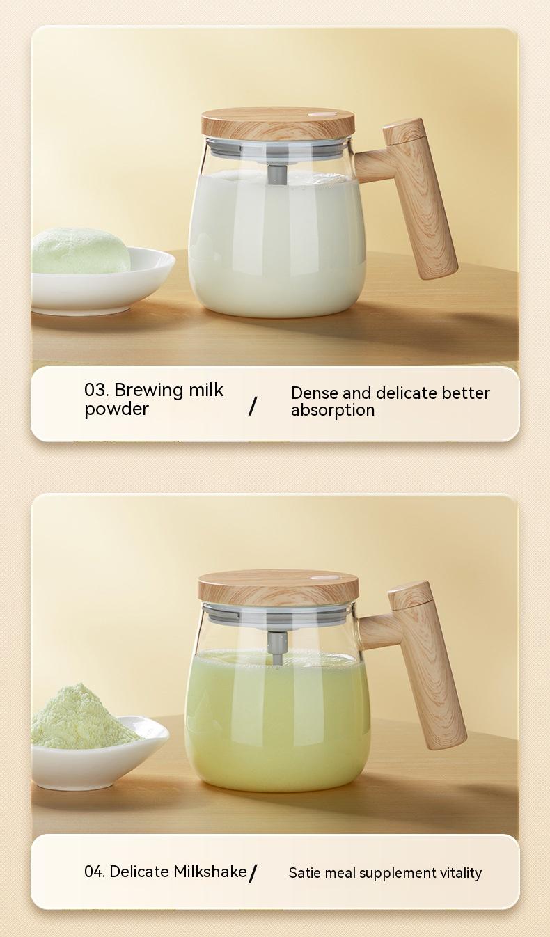 Automatic Mixing Coffee Mug – 400ML Glass Cup