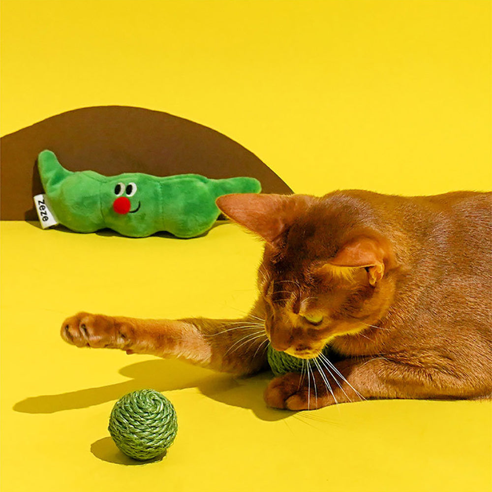 Interactive Cat Toy Balls – 3-Piece Sisal Chew Set