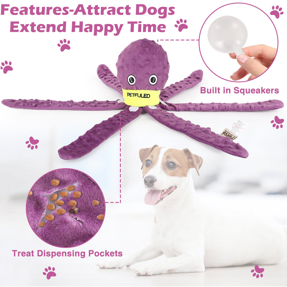 Plush Octopus Snuffle Dog Puzzle Toy