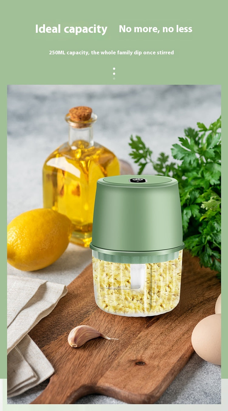 Portable USB Rechargeable Electric Garlic Crusher – Wireless Mini Food Chopper & Kitchen Mixer
