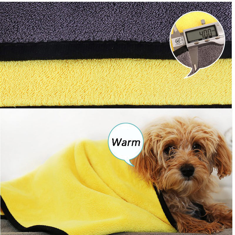 Quick-Dry Microfiber Dog Towel – Soft Super Absorbent Pet Bath Towel for Dogs & Cats