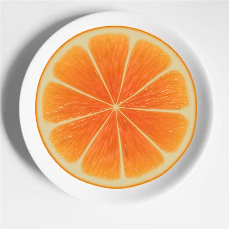 Decorative Fruit & Vegetable Plates with Segmented Design – Colorful Home Décor