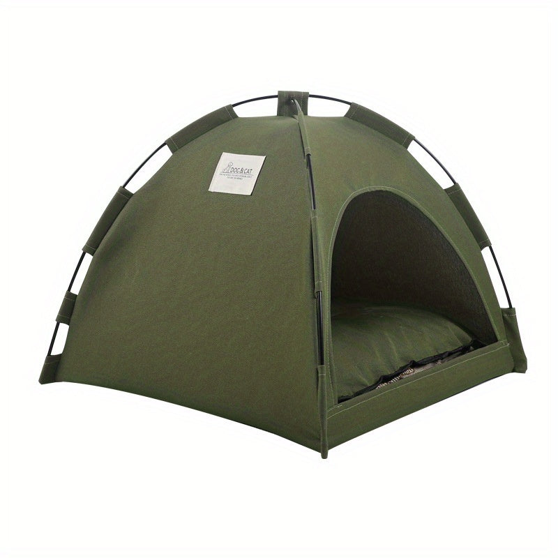 Pet Tent Bed for Cats & Small Dogs – Soft Non-Slip Cushion, Breathable Design