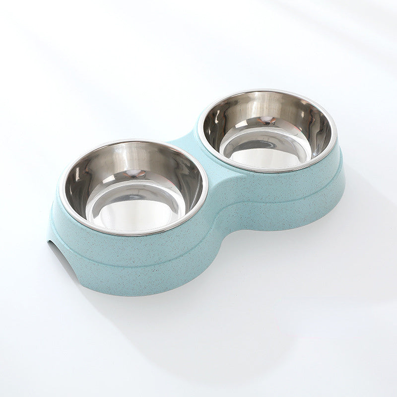 Stainless Steel Double Pet Feeding Bowls for Dogs and Cats