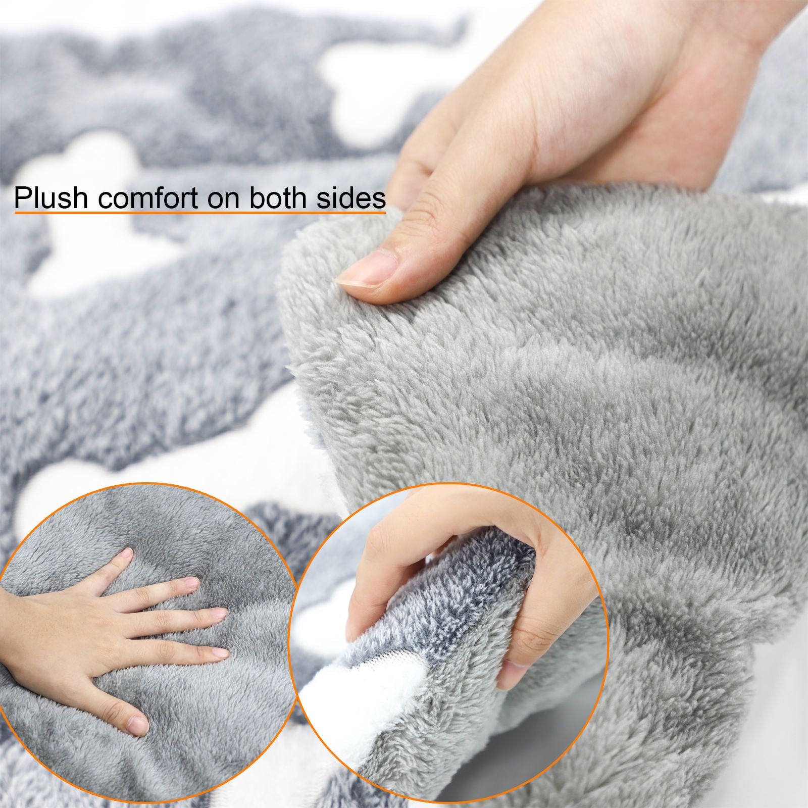 Washable Self-Warming Dog & Cat Bed Mat – Soft Fleece Crate and Kennel Pad