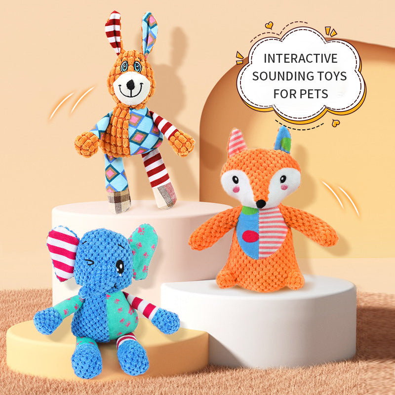 Interactive Plush Dog Toy for Aggressive Chewers