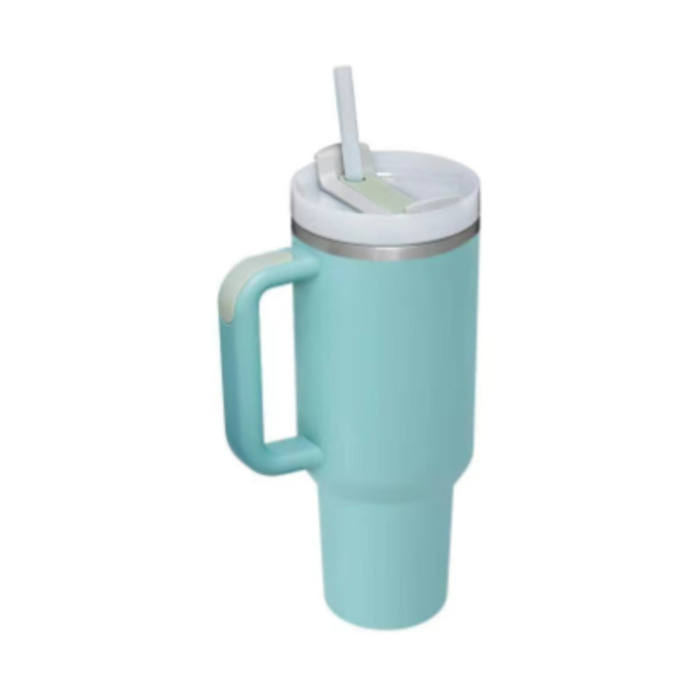 Premium 40oz Insulated Tumbler with Handle & Straw – Stainless Steel Vacuum Mug for Travel & Gifting