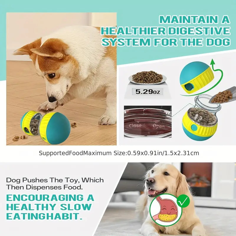 Interactive Dog Puzzle Feeder – Adjustable Treat Dispensing Toy