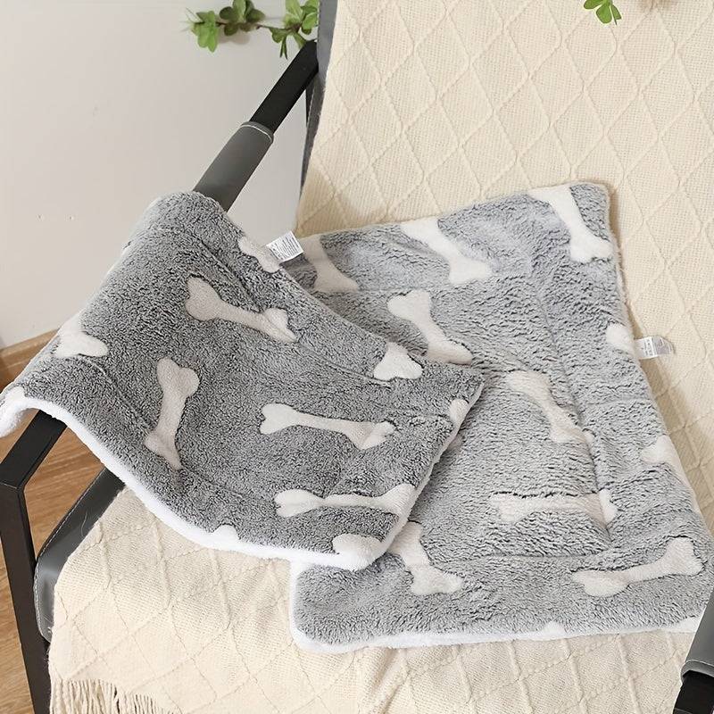 Washable Self-Warming Dog & Cat Bed Mat – Soft Fleece Crate and Kennel Pad