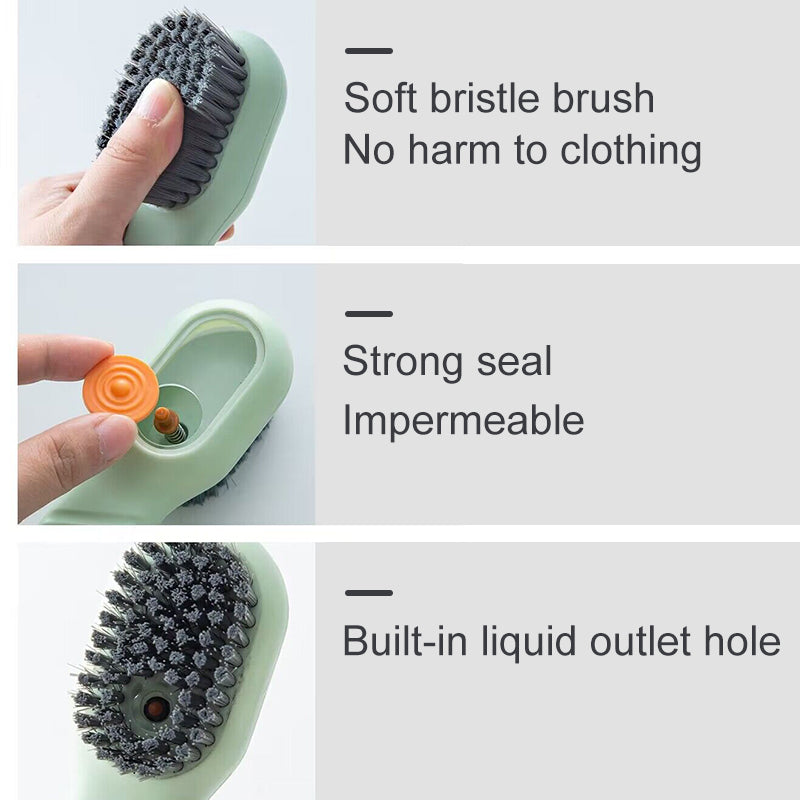 Deep Cleaning Shoe Brush Automatic Liquid Discharge Cleaning Brush Soft Bristles Household Laundry for Daily Use Cleaning Tool