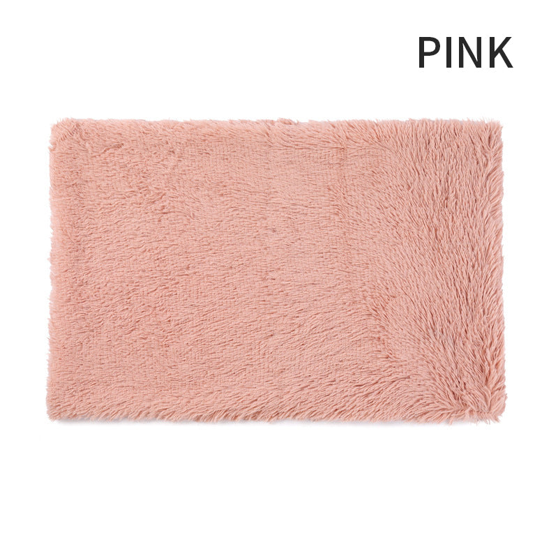 Plush Dog Bed Mat with Removable Cover