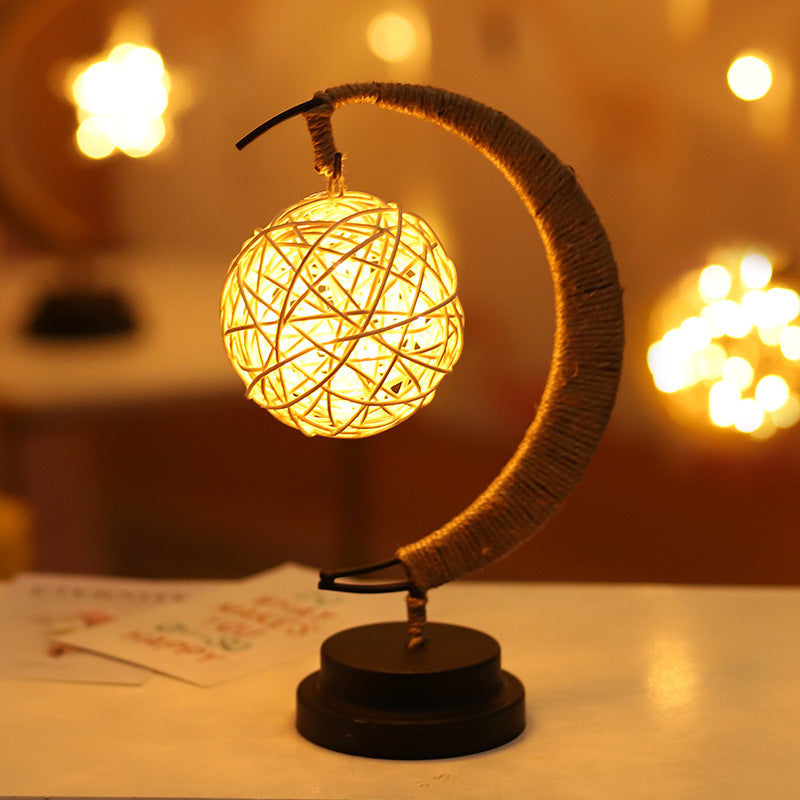 LED Moon & Star Decorative Light – USB and Battery Powered
