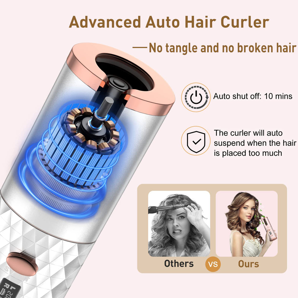 Wireless Automatic Hair Curler – USB Rechargeable