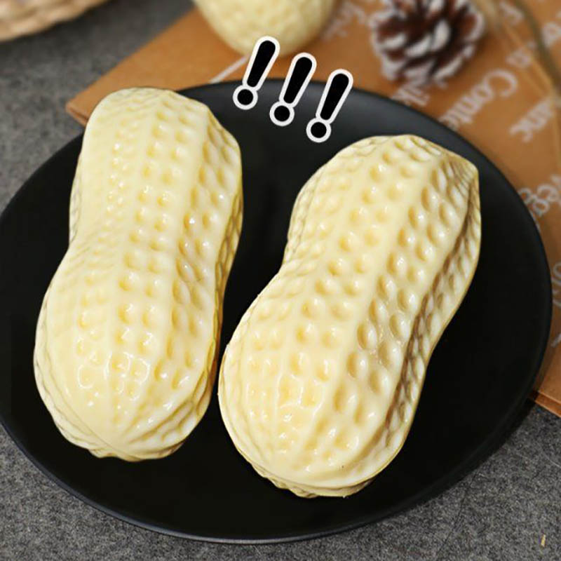 Squeaky Rubber Peanut Dog Chew Toy for Small & Medium Dogs