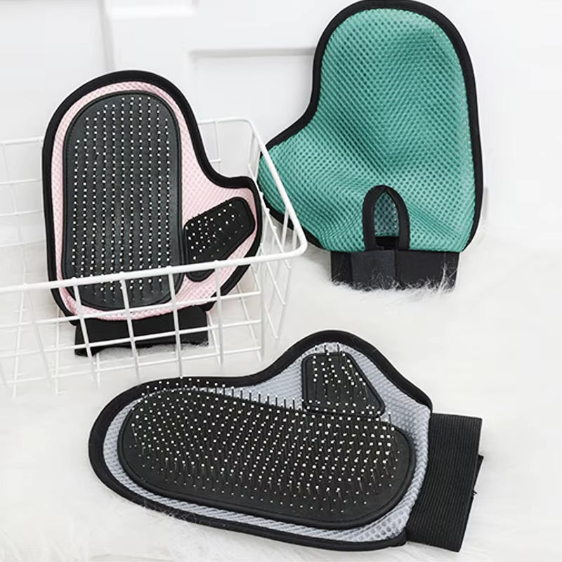 Pet Bath & Massage Glove – Silicone Hair Remover for Cat and Dog Grooming