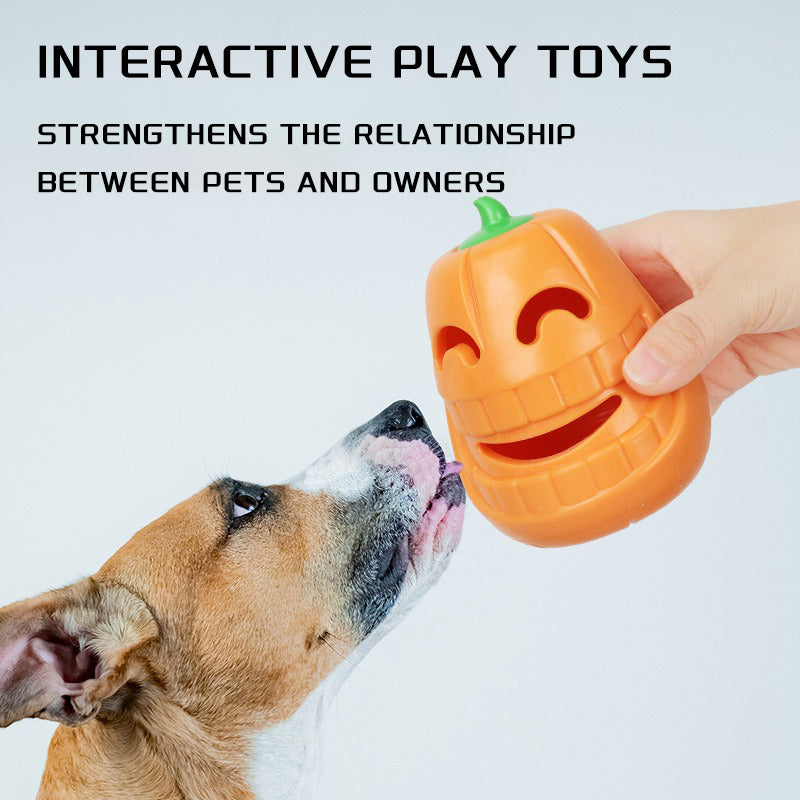 Pumpkin Treat Dispensing Puzzle Dog Toy