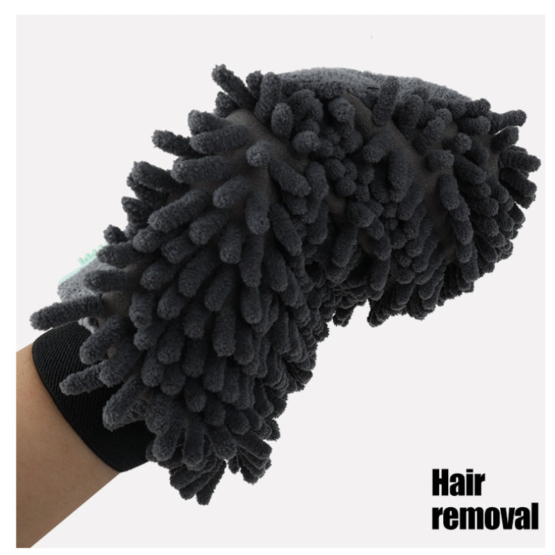 Pet Grooming Glove 2-Sided Bathing Brush – Dog & Cat Brushing, Massaging & Drying Tool