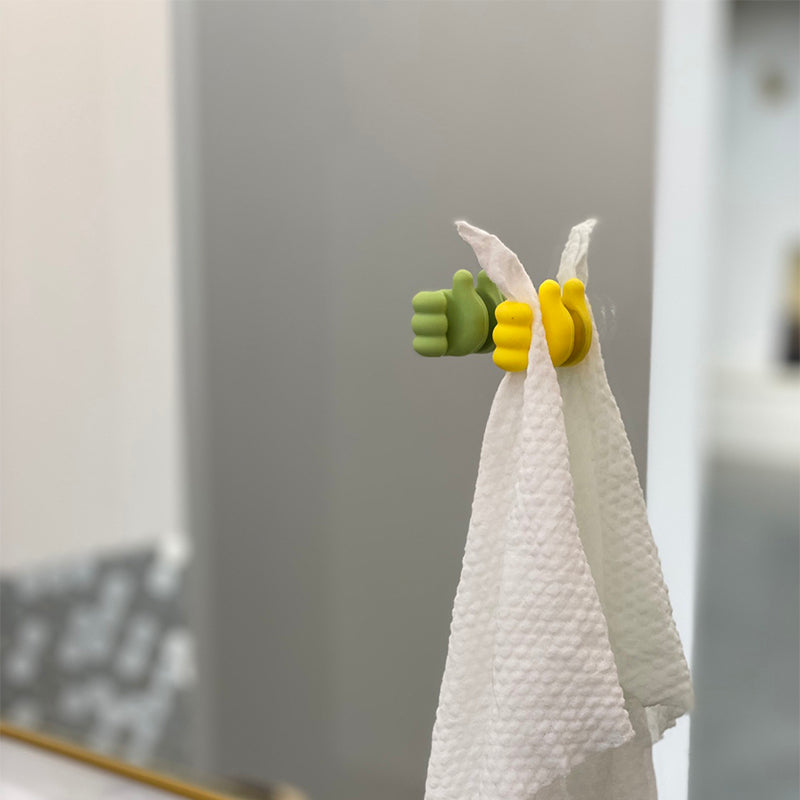 Multifunctional Thumb-Style Wall Clip Holder for Cables and Small Items