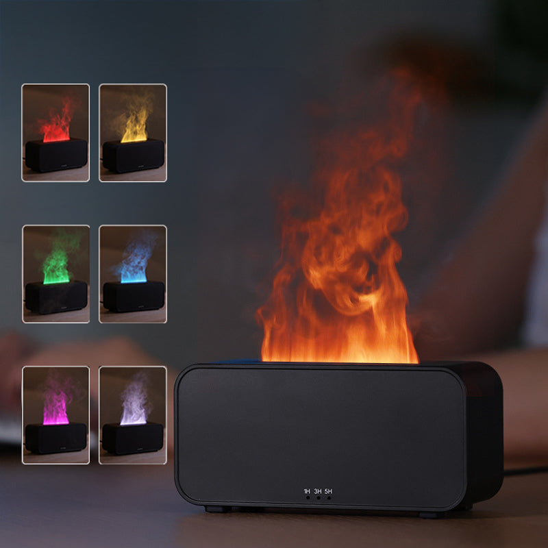 Flame Aroma Diffuser – Timing Humidifier USB with Aromatherapy Spray for Home