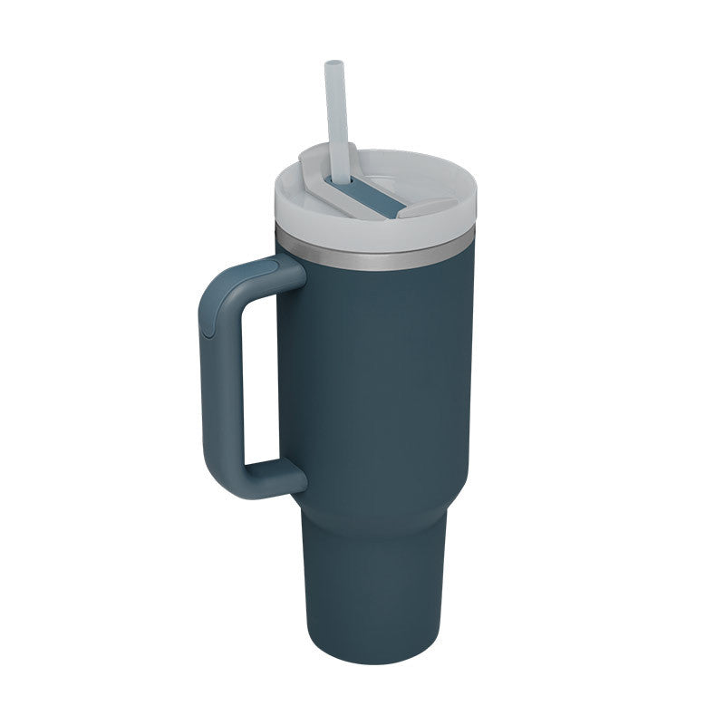 Premium 40oz Insulated Tumbler with Handle & Straw – Stainless Steel Vacuum Mug for Travel & Gifting