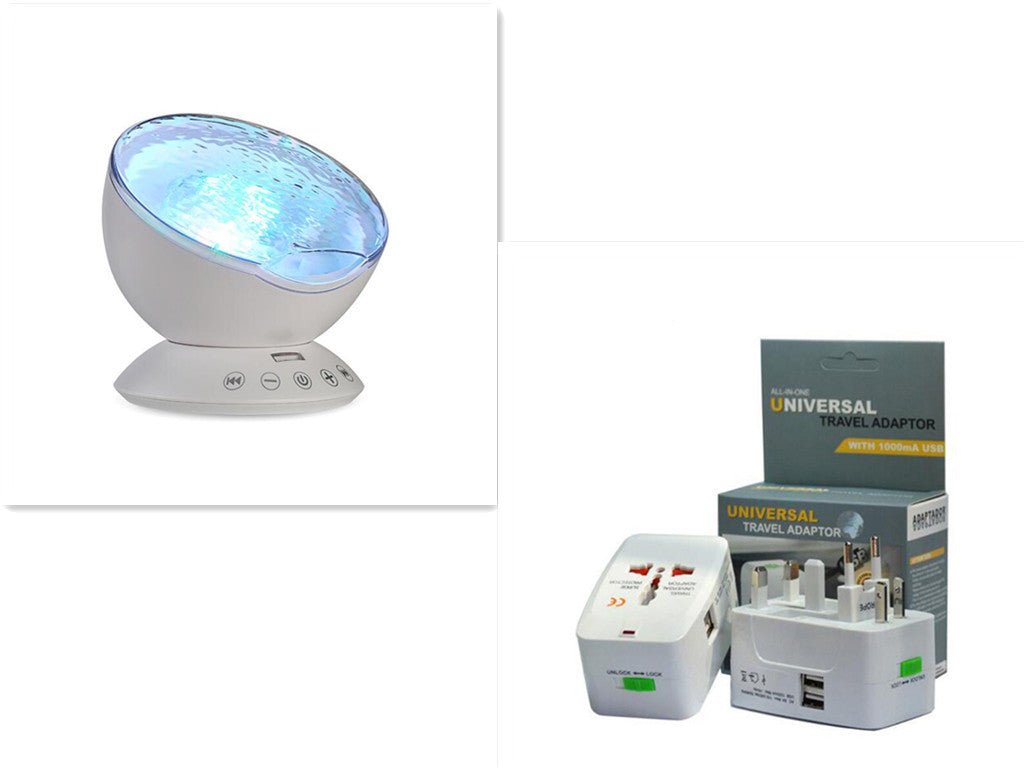 LED Ocean Wave Projector – Rotating Night Light with Colorful Waves