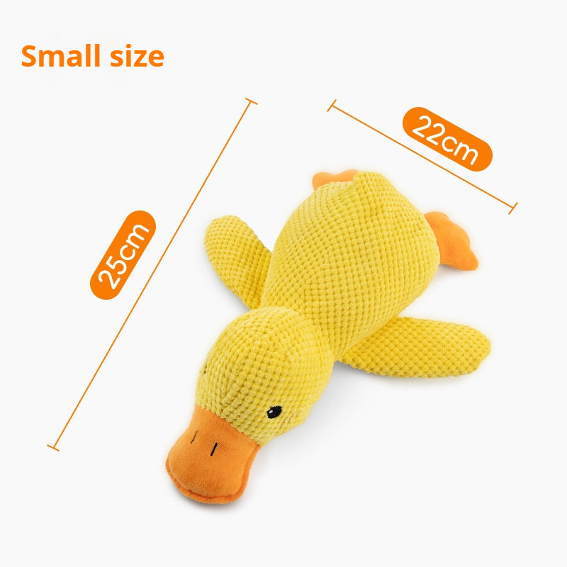 Soft Plush Duck Chew Toy for Puppies – Squeaky Comfort Toy