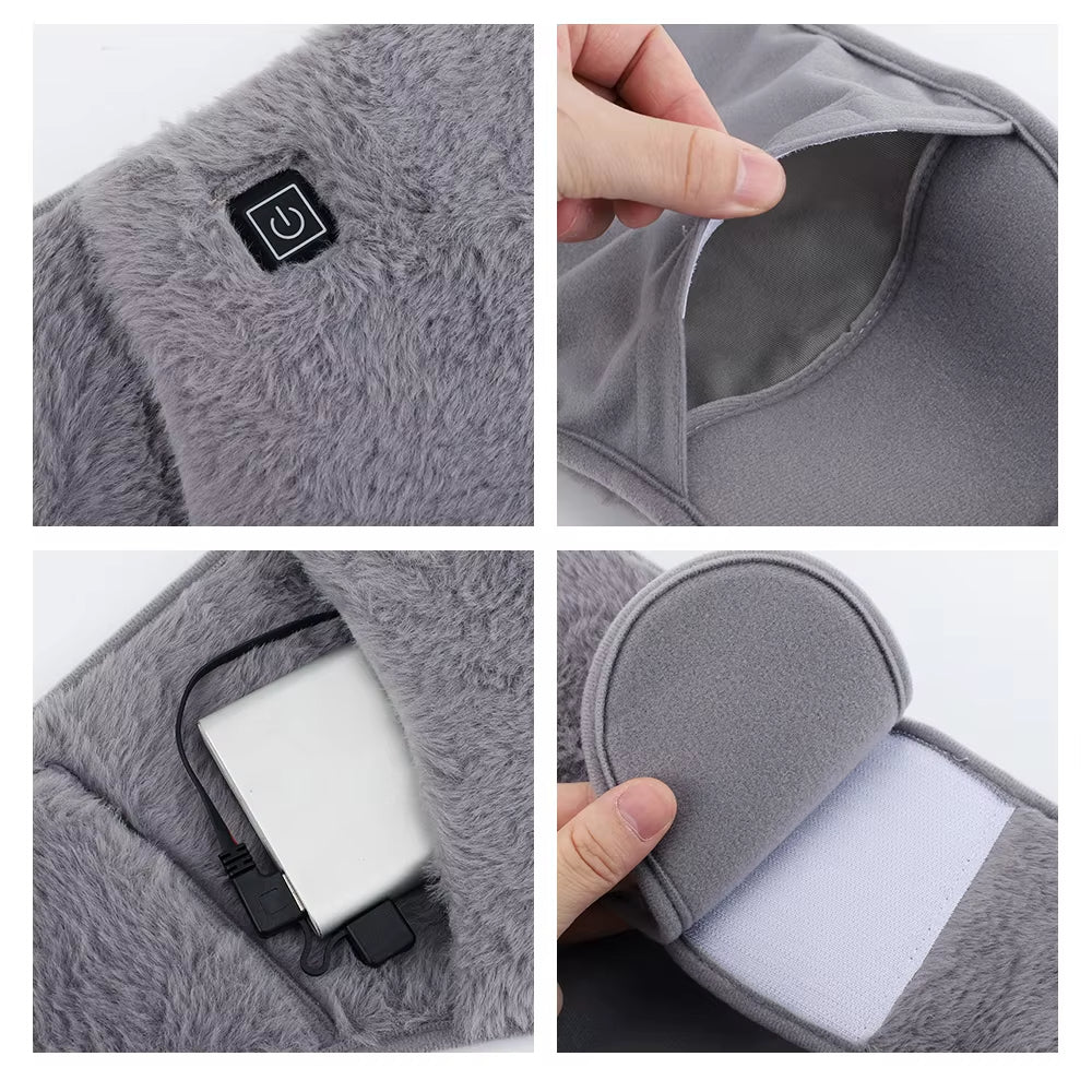 USB Heated Waist Belt with Hand Pockets – Electric Heating Pad