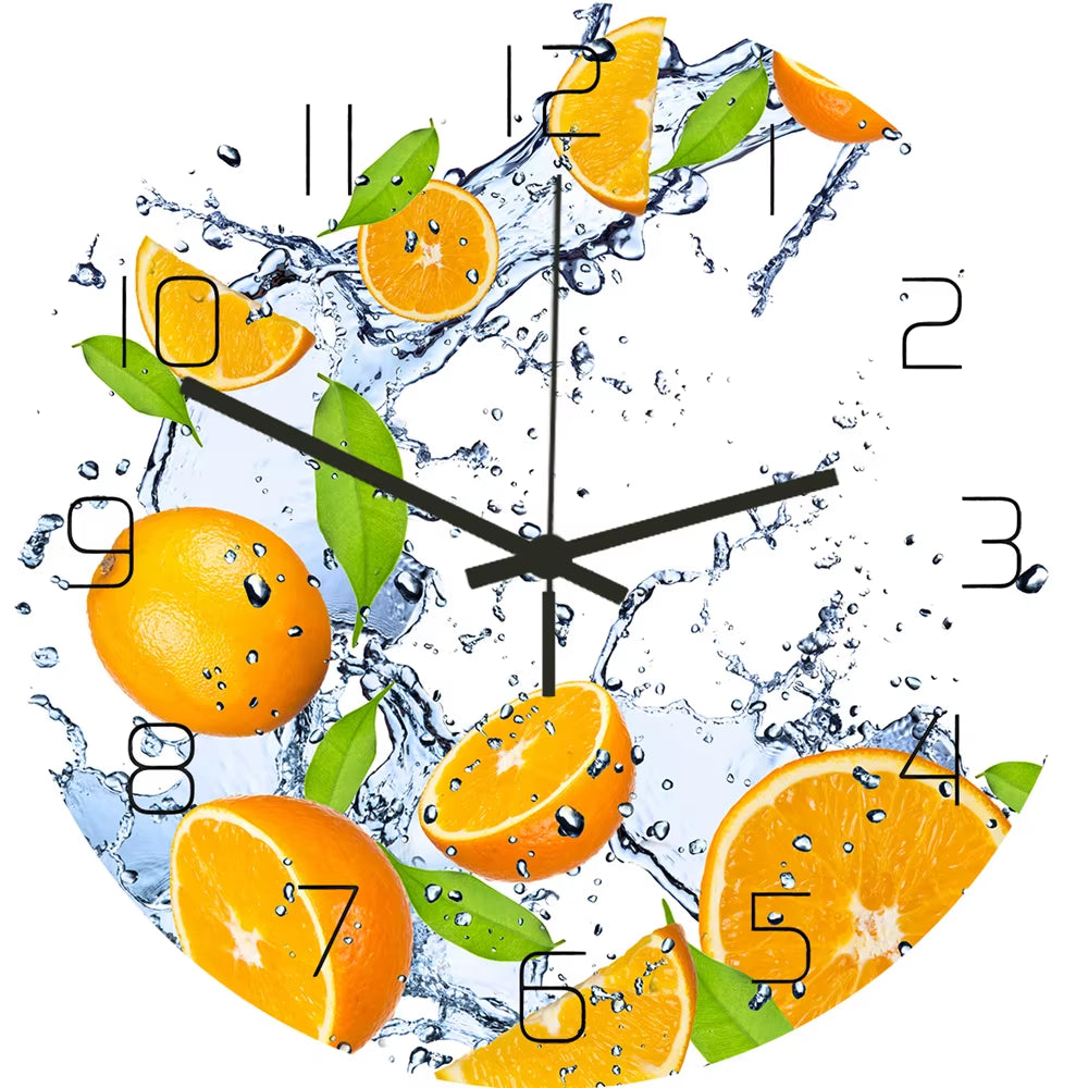 Fresh Fruit Lemon Wall Clock for Kitchen & Home Décor