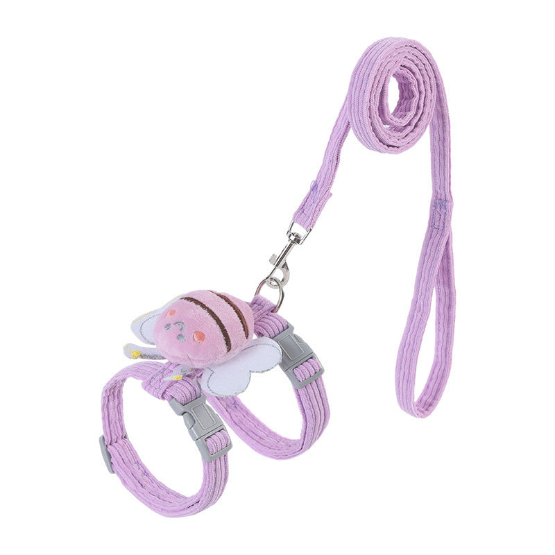 Escape-Proof Cat Harness & Leash Set – Adjustable Bee Plaid Harness for Cats